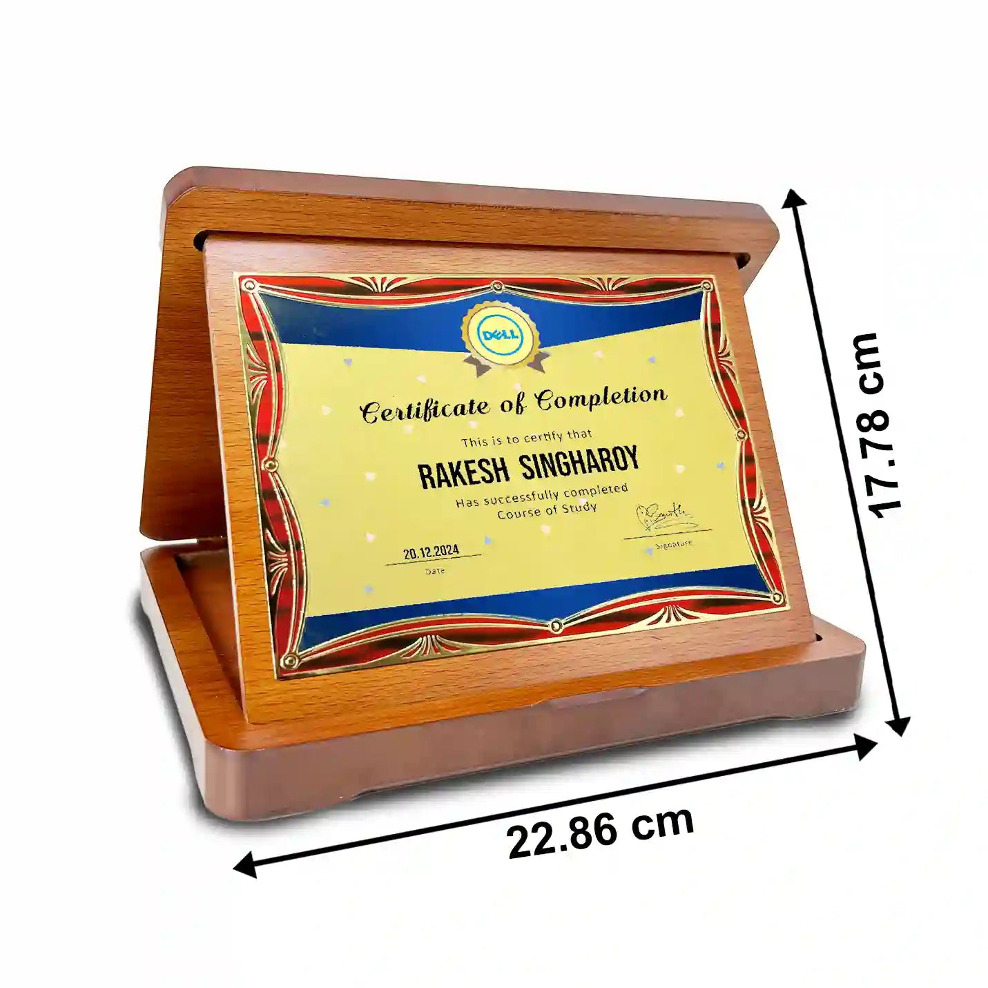 Best-quality Triumph Rectangular Wood & Metal Memento